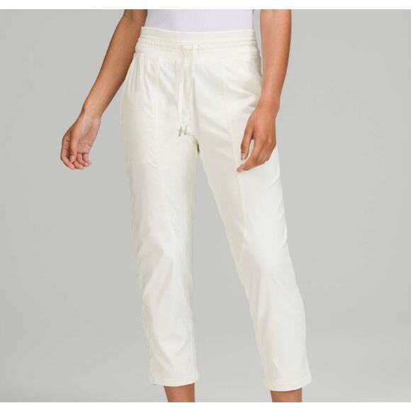 Women's Cream Drawstring Pants - Picture 1 of 5